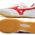 Chuteira Futsal Mizuno Morelia Sala IC Branca e Vermelha