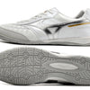 Chuteira Futsal Mizuno Morelia Sala IC Branca e Prata "Beta Shining"