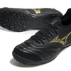 Chuteira Society Mizuno Morelia Neo Sala TF Preta e Dourada "Aurum Pack"