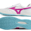 Chuteira Futsal Mizuno Morelia Sala IC Branca, Rosa e Azul
