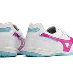 Chuteira Futsal Mizuno Morelia Sala IC Branca, Rosa e Azul