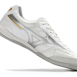 Chuteira Futsal Mizuno Morelia Sala IC Branca e Prata "Beta Shining"