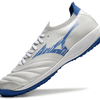 Chuteira Society Mizuno Morelia Neo Sala TF Branca e Azul "Mugen Pack"