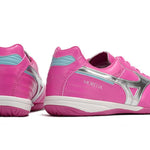 Chuteira Futsal Mizuno Morelia Sala IC Rosa e Prata