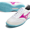 Chuteira Futsal Mizuno Morelia Sala IC Branca, Rosa e Azul