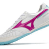 Chuteira Futsal Mizuno Morelia Sala IC Branca, Rosa e Azul
