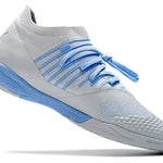 Chuteira Futsal Puma Future Z 1.3 IC Prata e Azul "Neymar Rare"